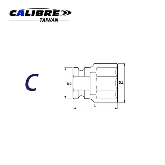 CAC80024 TAIWAN Impact Socket (MM), 3-1/2" 6pt, 120-235 MM