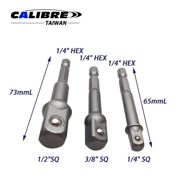 3pc Power Extension Bar Set