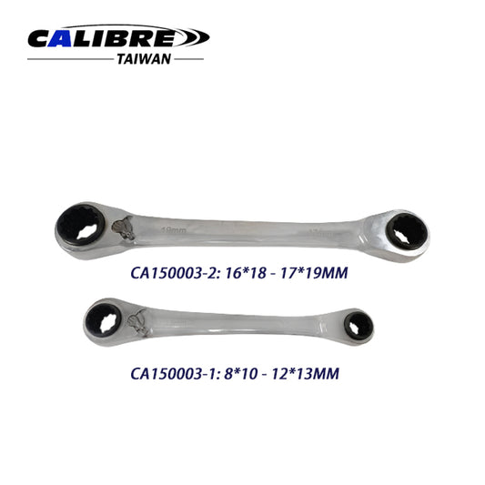 CA150003 TAIWAN CALIBRE 4 In 1 Reversible Double Box End Geartech Wrench