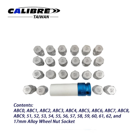 23pcs VW Wheel Lock Screw Socket Set