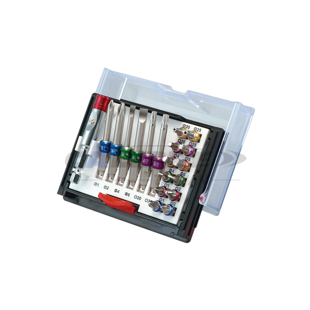 1/4” Dr 19pc Color Bit Tool Set