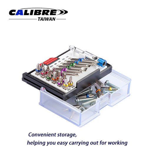 1/4” Dr 19pc Color Bit Tool Set