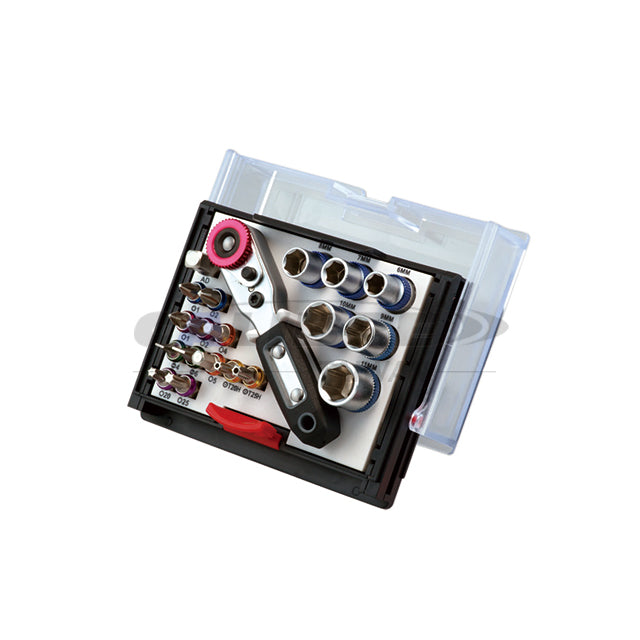 1/4” Dr 6.3mm 20pc Color Bit Tool Set