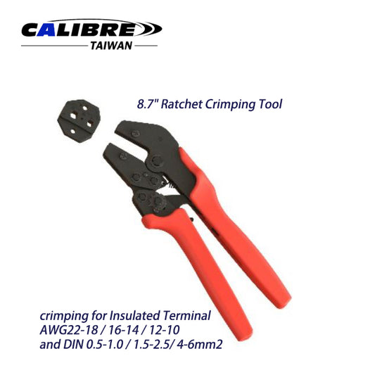 CA360013 - TAIWAN CALIBRE 8.7“ (220+-3mm) Ratchet Crimping Tool