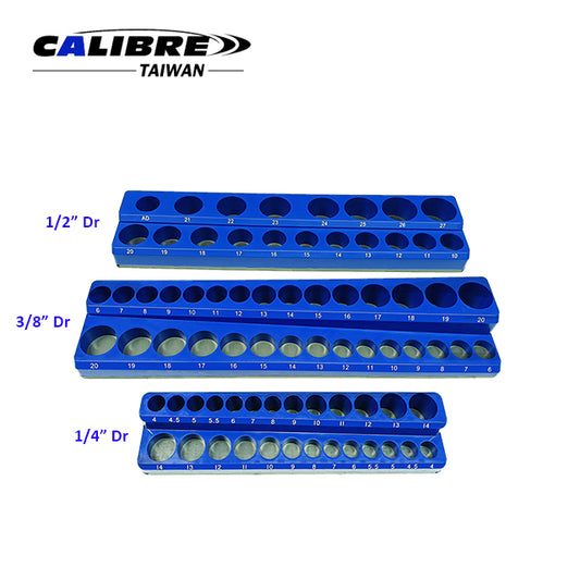 3pc Metric Magnetic Socket Holder Set