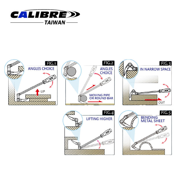 CA40030 CALIBRE Double Joint Free Long Pry Bar