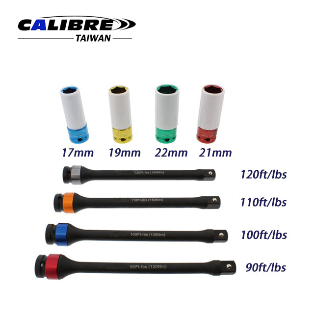 8pc Torque Extension & Tire Deep Socket