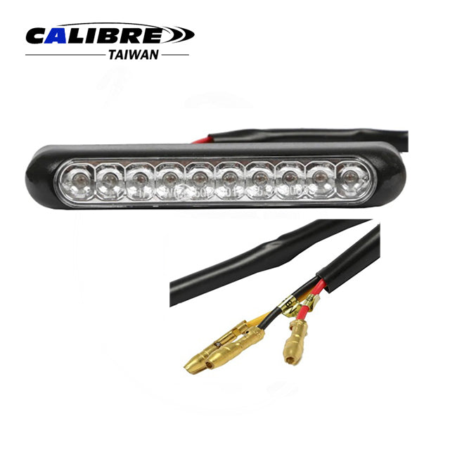 Rear Lantern with LED Shield Light Black Clear Lens E-Approved