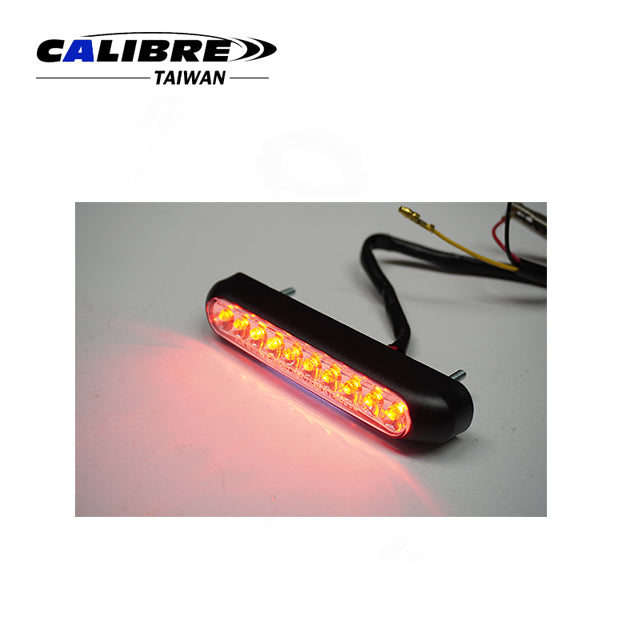 Rear Lantern with LED Shield Light Black Clear Lens E-Approved