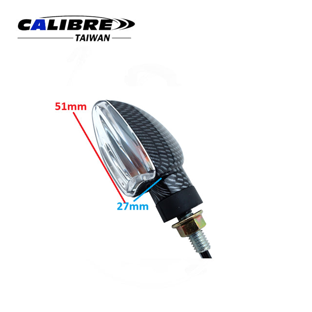 CAA220029 TAIWAN CALIBRE MP Mini Flasher Pair "Arrow-carbon"