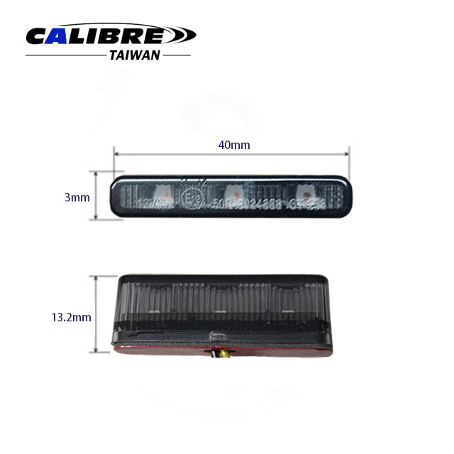 Rear Lantern LED Black Smoke Lens E-approved