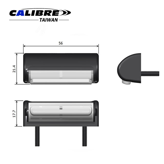 Taillight LED Clear Lens Adjustable E-Approved