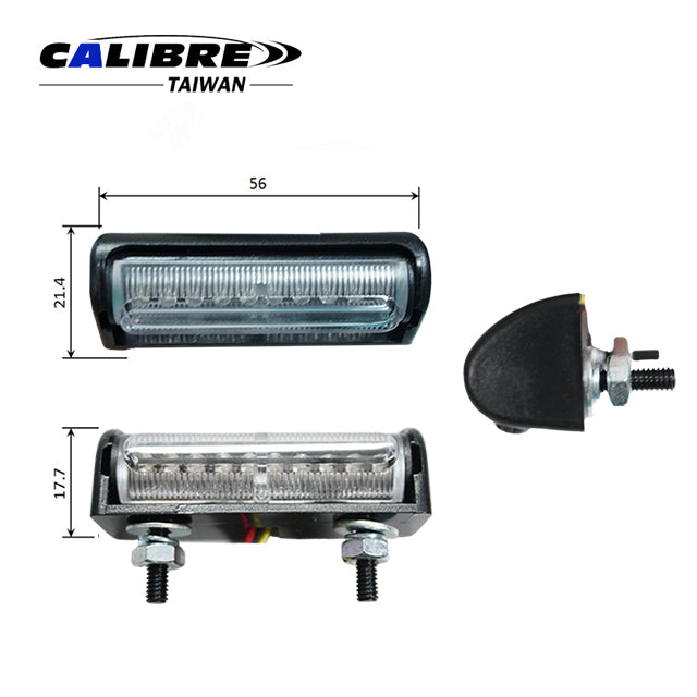Taillight LED Clear Lens Adjustable E-Approved