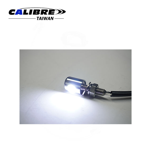 License Plate Light LED M6 Bolt Chrome E-Approved