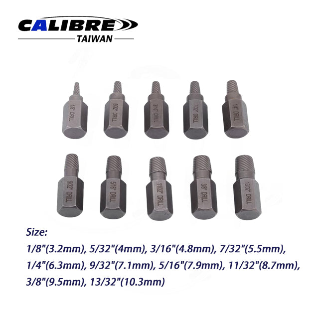 10pc Screw Extractor Set