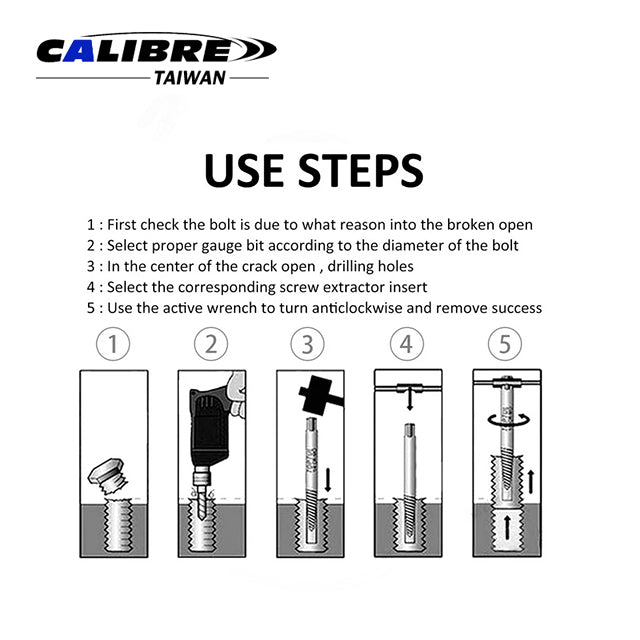 10pc Screw Extractor Set