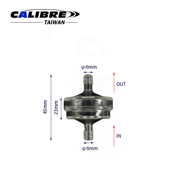 Fuel Filter Short 6mm