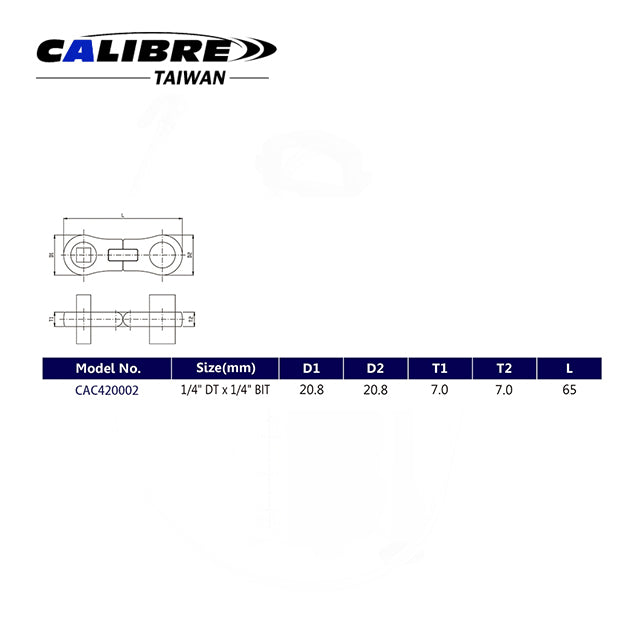 1/4" DT x 1/4" BIT x 65mmL DT-BIT Flex Wrench