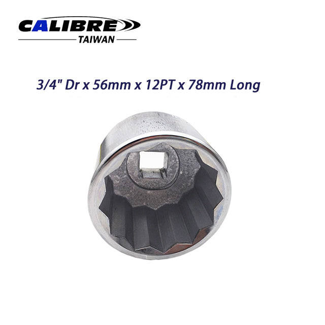 Chrome Plated 56mm 3/4” Dr. Axle Nut Socket