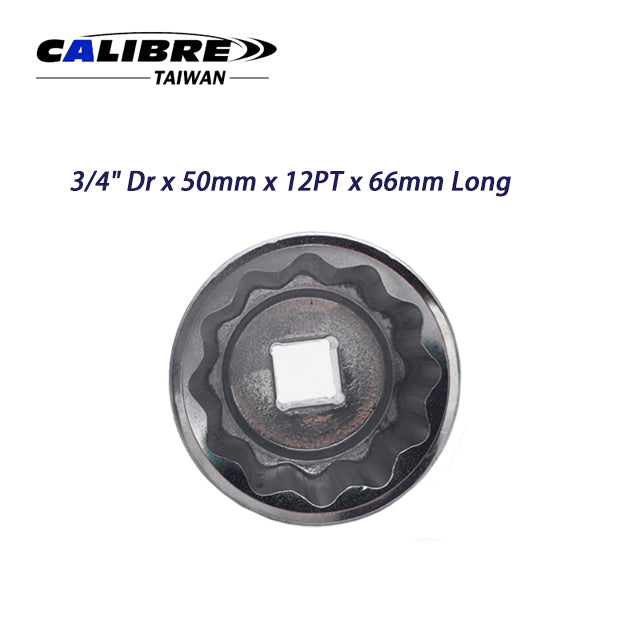 Chrome Plated 50mm 3/4”Dr. Axle Nut Socket