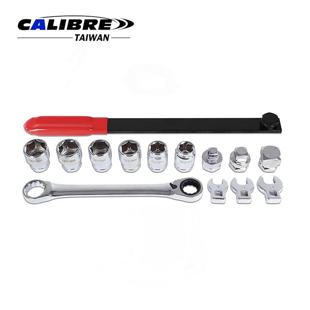 15pc Ratcheting Serpentine Belt Tool Set