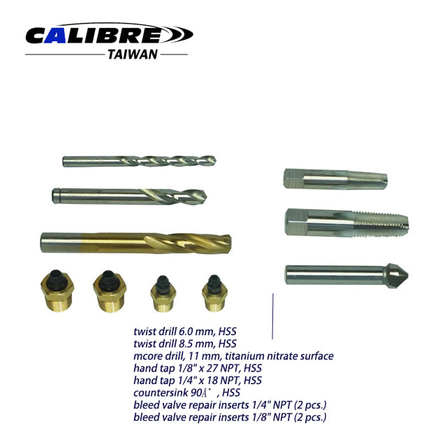 Brake Caliper - Bleed Valve Bore Set