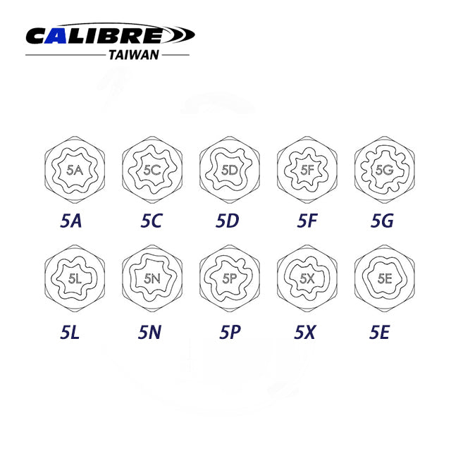 12pc Special Wheel Nut Socket Set