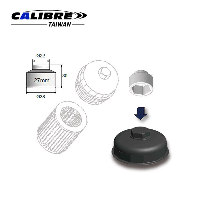3/8” Dr 27mm Oil Filter Wrench