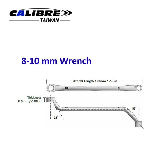 8-10mm 6pt Offset Box Wrench
