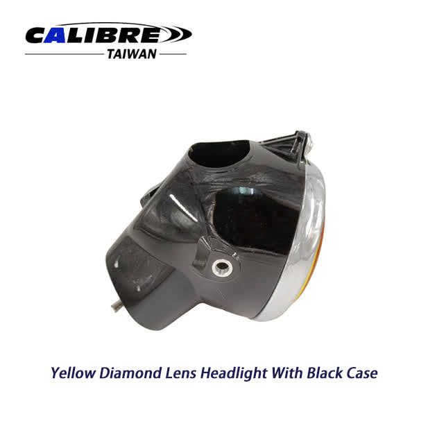 Yellow Diamond Headlight With Black Case
