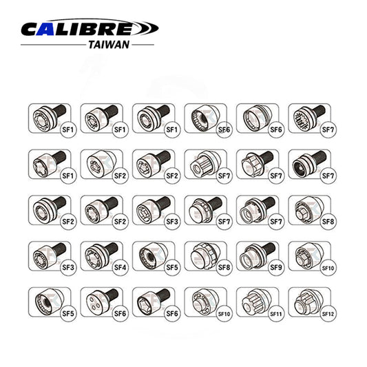 Locking Wheel Nut Removal Set