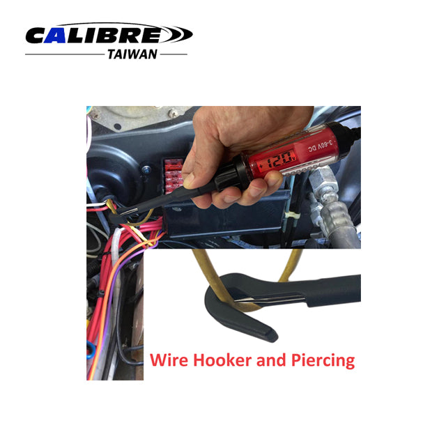 Digital Display Circuit Tester with Wire Hook