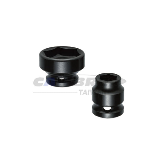 CAC80013 TAIWAN Extra short Impact Sockets 3/8", 6pt & 12pt, MM & SAE sizes