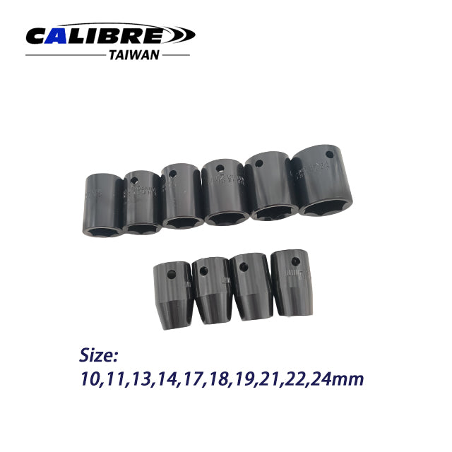 10pc 1/2" Dr Regular Impact Socket Set