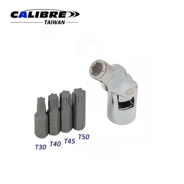5pc 3/8” Dr Universal Joint Star Bit Set