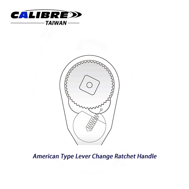 American Type Double Pico Head Stubby Ratchet Handle