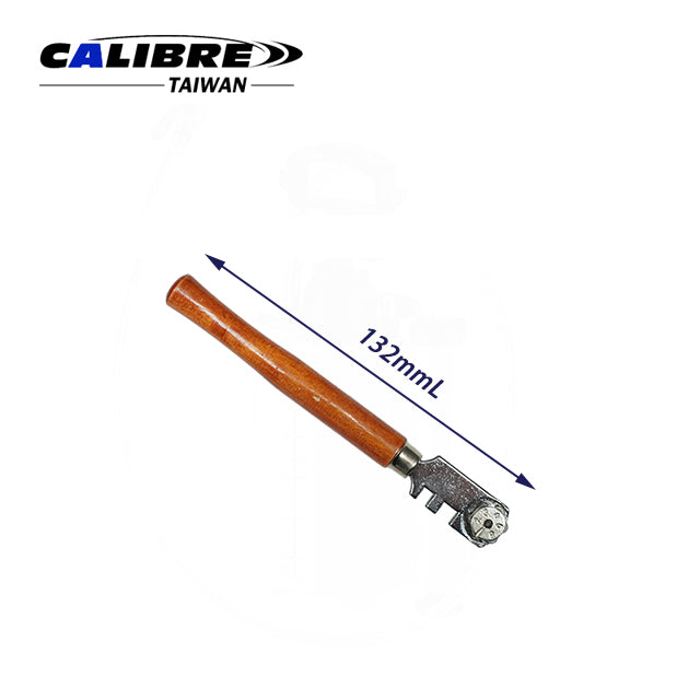 6 Wheel Glass Cutter with Wooden Handle