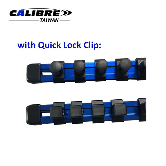 3pc Aluminum Socket Holder Set with Quick Lock Clips