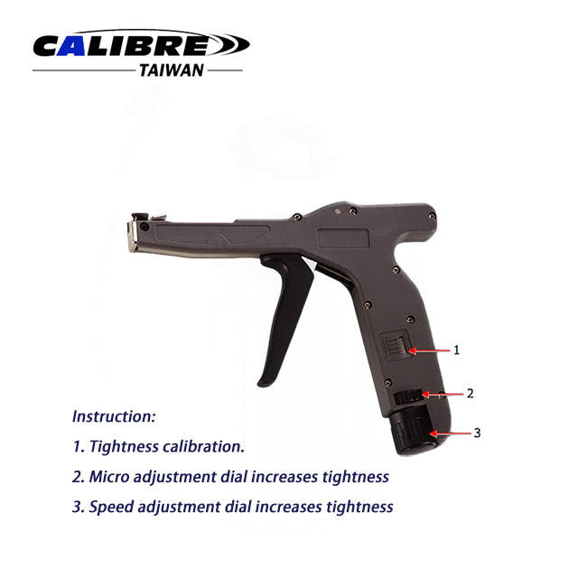 Dual-Use Adjustment Cable Tie Gun
