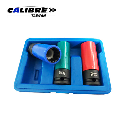 1/2” DR. Thin Wall 3pc Impact Socket Set