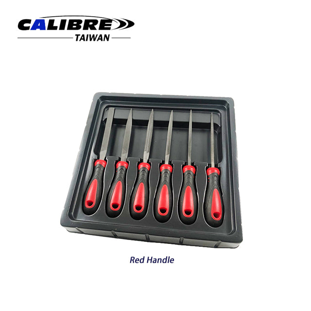 6pc Red Handle Mini File Set