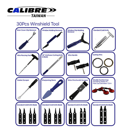 30pc Windshield Tool Kit