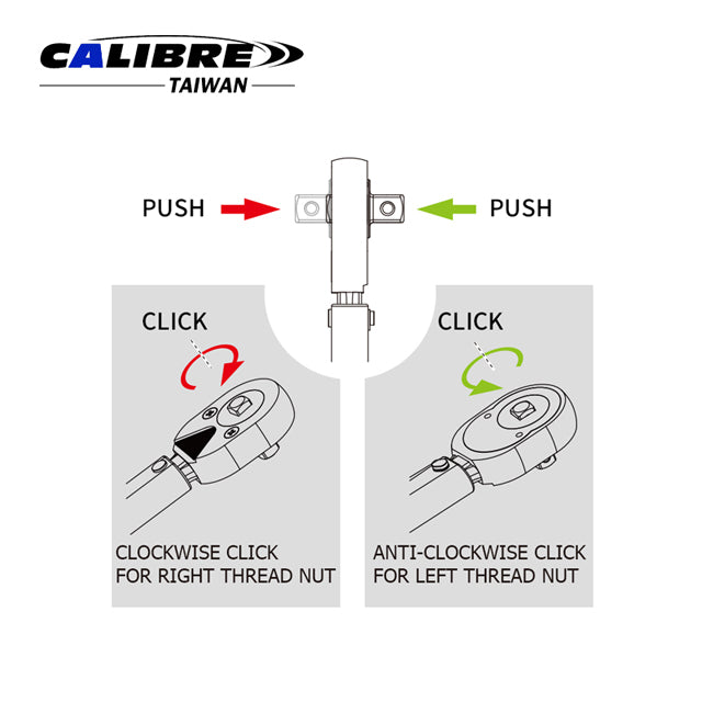 24T Adjustable Torque wrench push-through