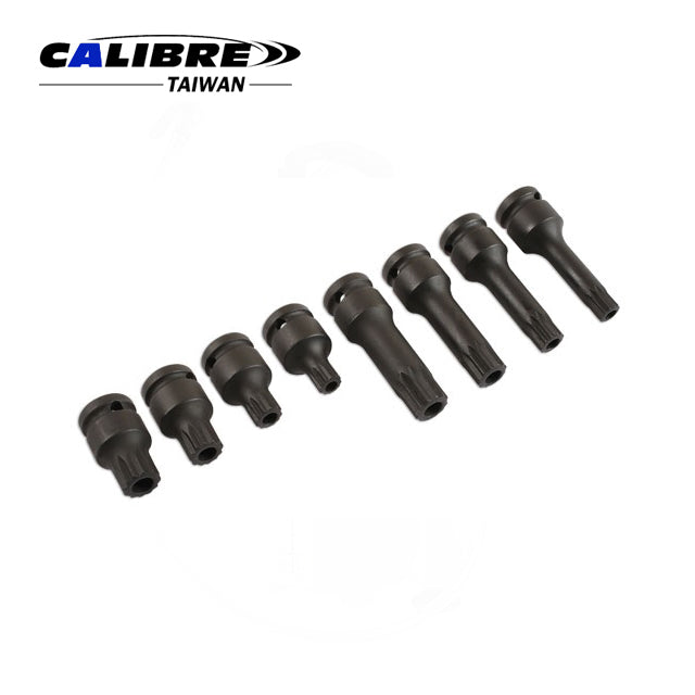 1/2” Dr. x 8pc Impact Spline Bit Sockets