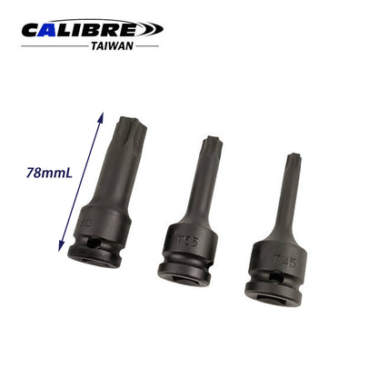 8pc 1/2” Dr Impact Socket Bit Set TORX