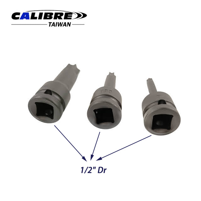8pc 1/2” Dr Impact Socket Bit Set TORX