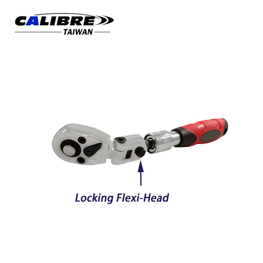 3pc Locking Flex. Extendable Ratchet Handle Set