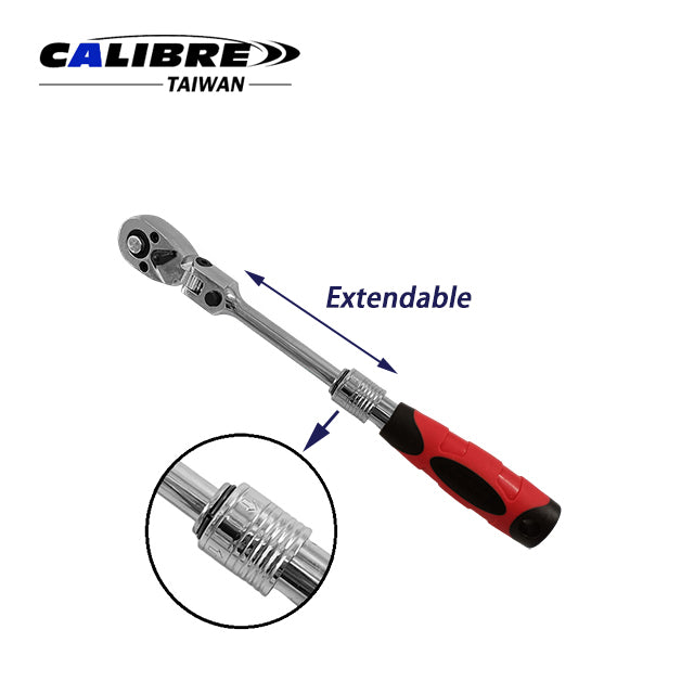 Locking Flex. Extendable Ratchet Handle Set