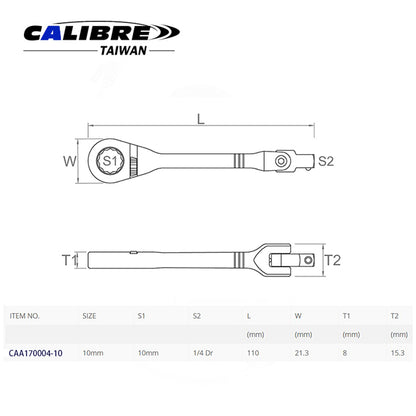 Mini Ratchet with 1/4" Dr