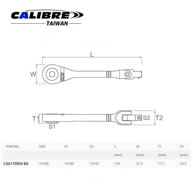 Mini Ratchet with 1/4" Dr